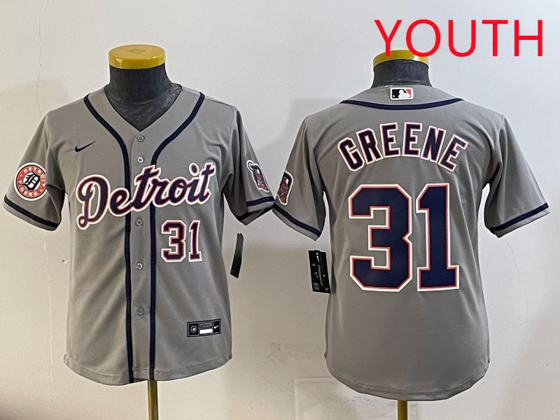 Youth 2025 Detroit Tigers #31 Greene Grey Game Nike MLB Jersey style 3